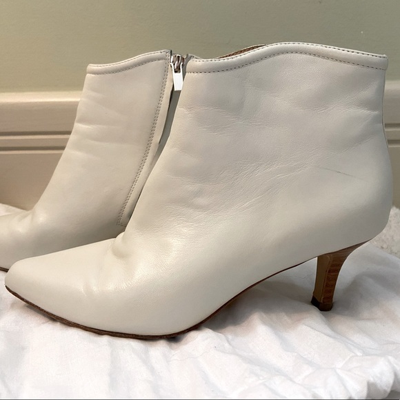JOIE white ankle leather boots - Picture 1 of 4